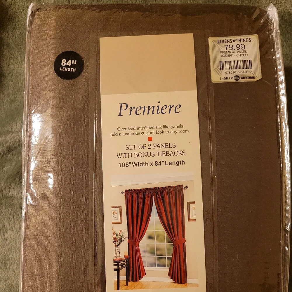 🌟 NWT Brown Lined Curtains